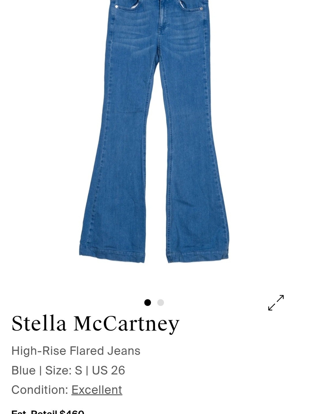 Stella McCartney Blue High-Rise Flared Jeans